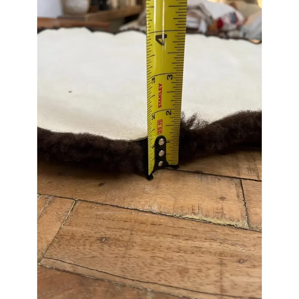 Golden Fleece Dark Brown Genuine Sheepskin Rug 36